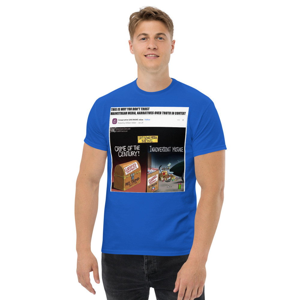 Media is worthless Men's classic tee