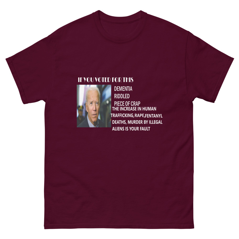 Blame Biden 4 illegals white print Unisex classic tee