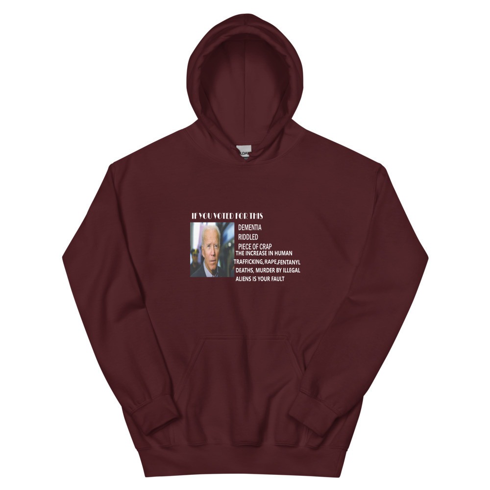 Blame Biden 4 illegals white print Unisex Hoodie