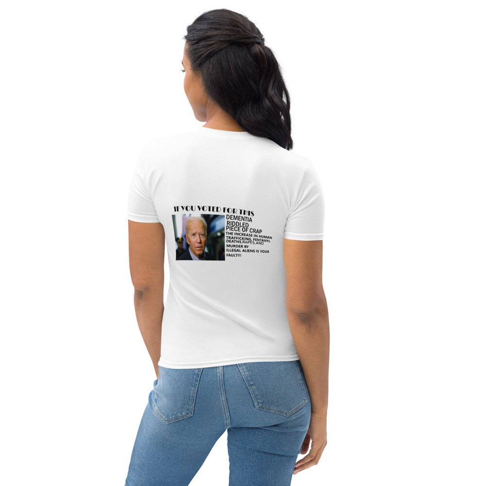 Blame biden 4 illegals crime black print Women's T-shirt