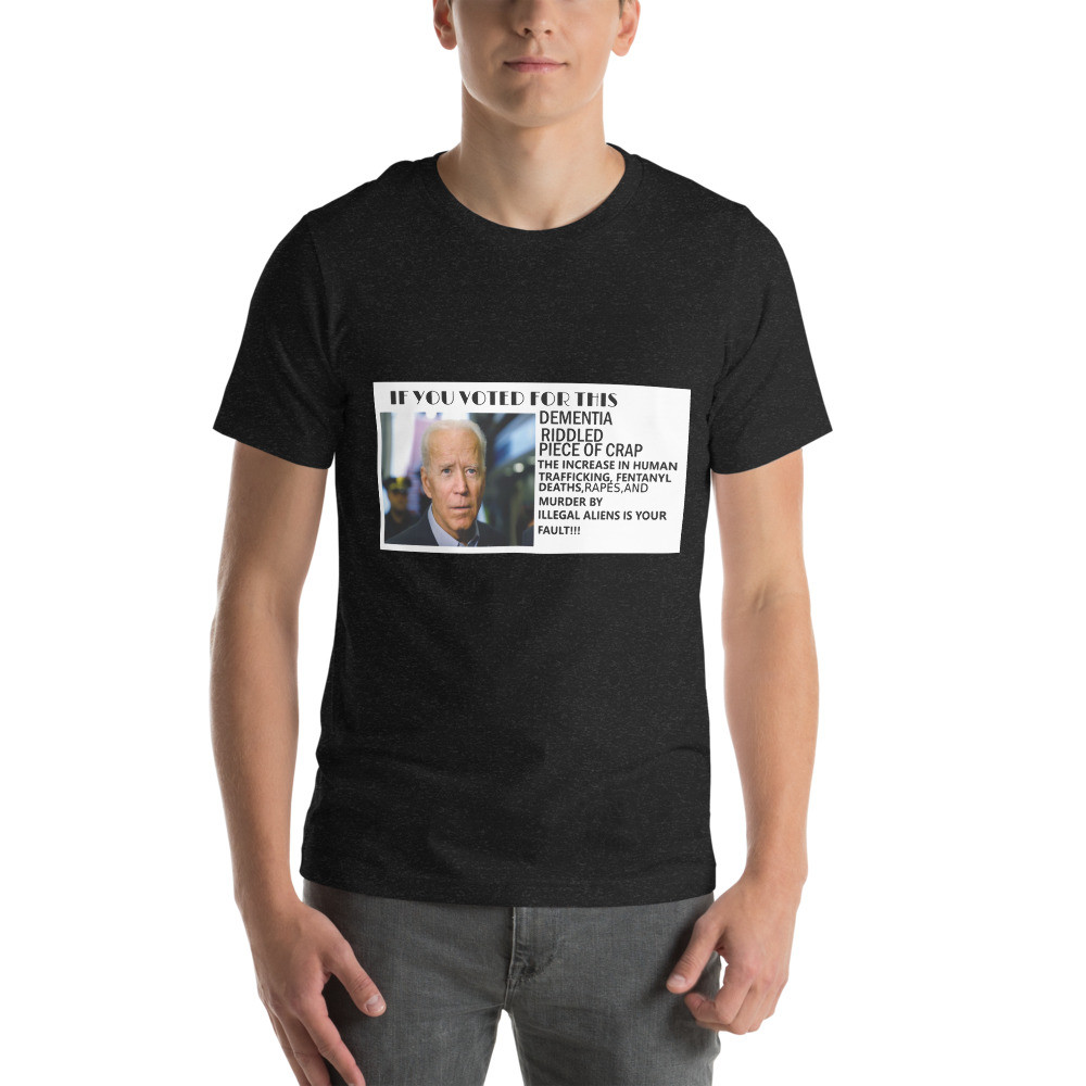 Blame biden 4 illegals crime black print Unisex t-shirt