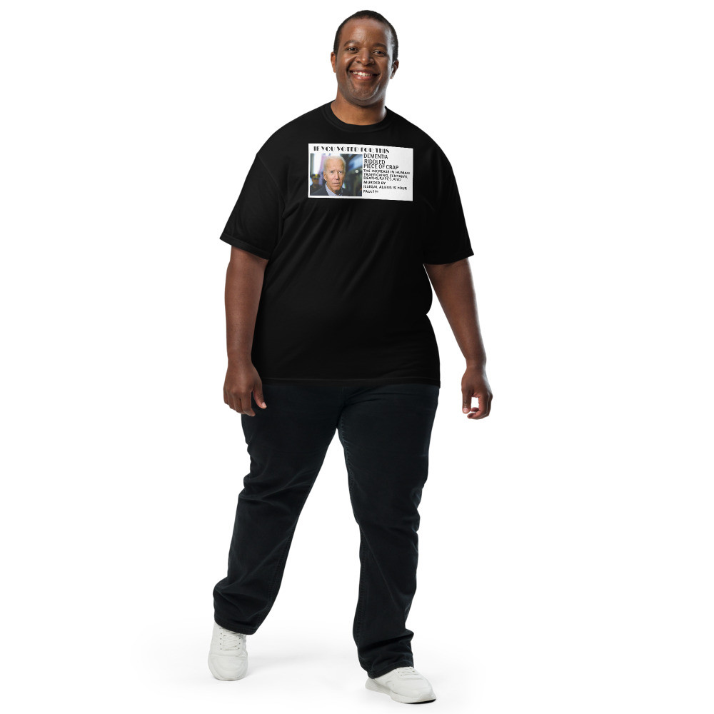 Blame biden 4 illegals crime black print Unisex garment-dyed heavyweight t-shirt