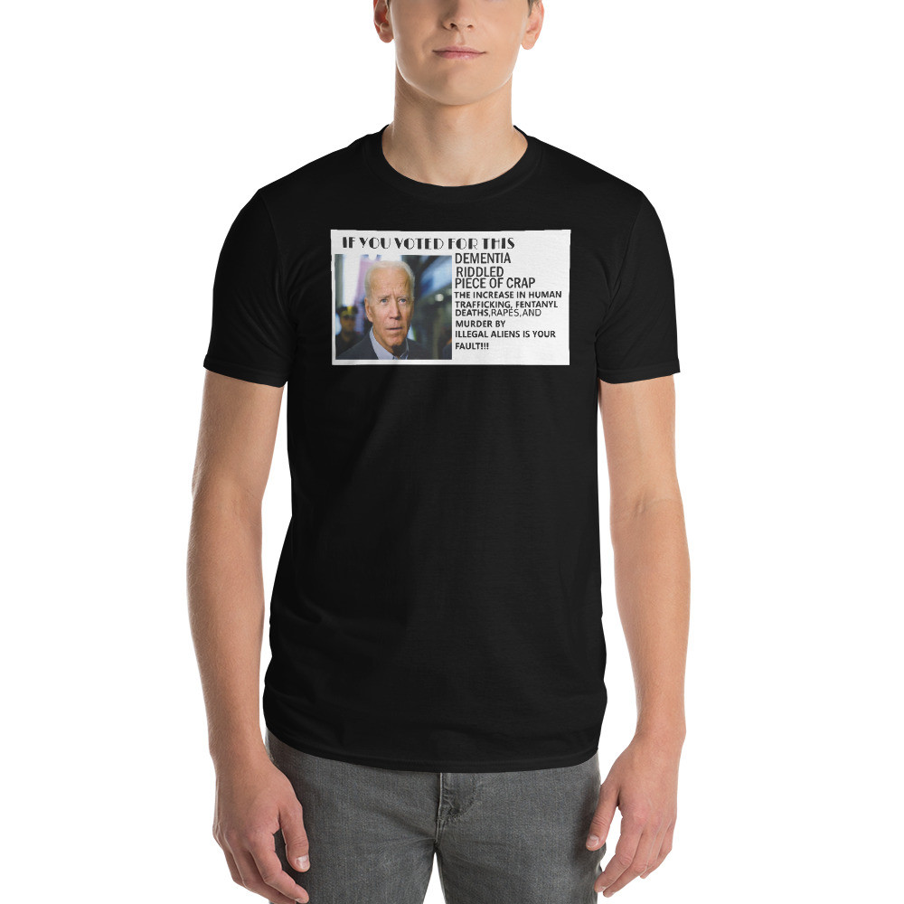 Blame biden 4 illegals crime black print Short-Sleeve T-Shirt