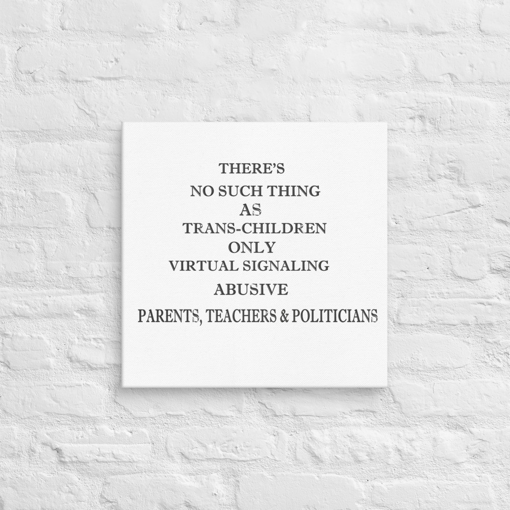 No Trans kids( clear)Canvas