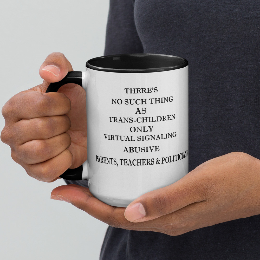No Trans kids(clear)Mug with Color Inside