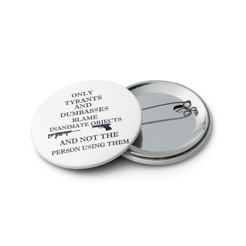 Blame the person not the object Set of pin buttons
