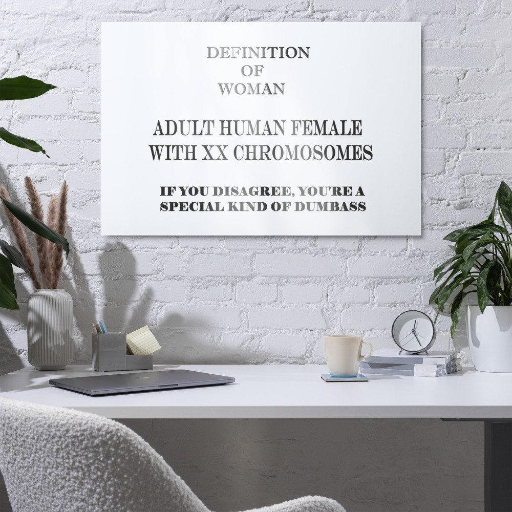 Definition of woman Metal prints
