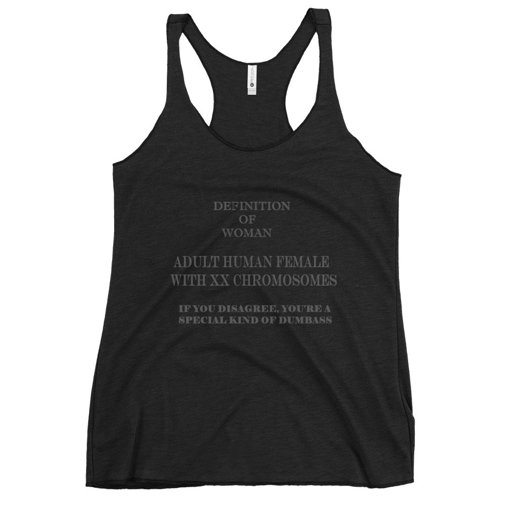 Definition of woman Women's Racerback Tank