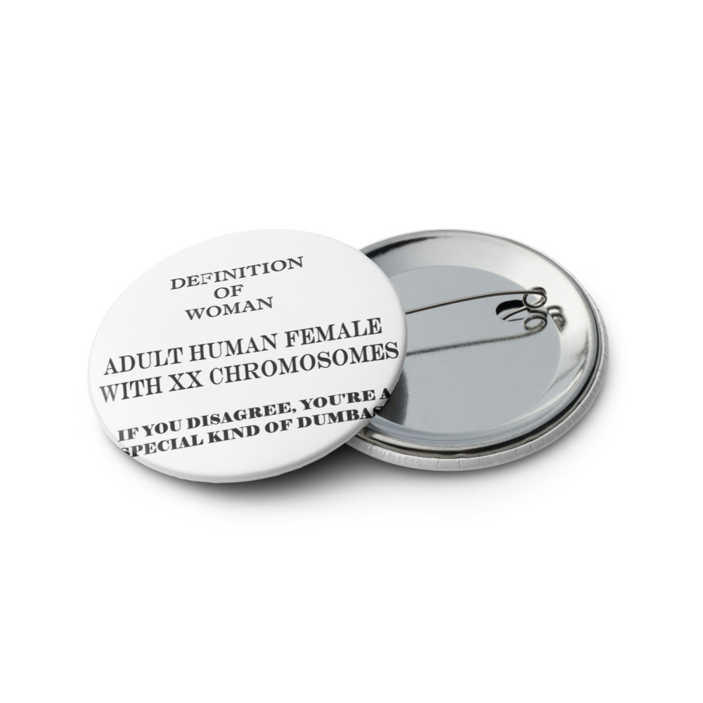 Definition of woman Set of pin buttons