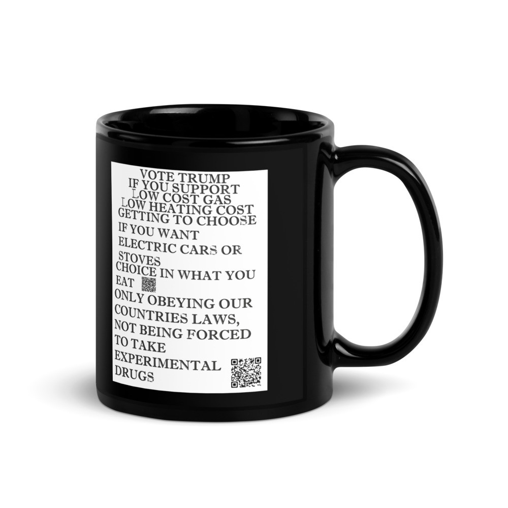 Vote Trump 2 Black Glossy Mug