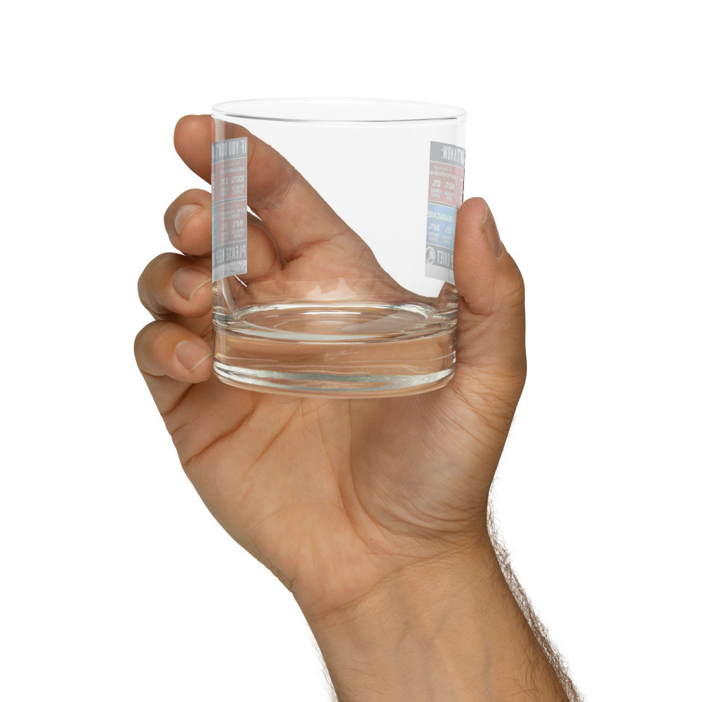 Leftist hate facts Rocks glass