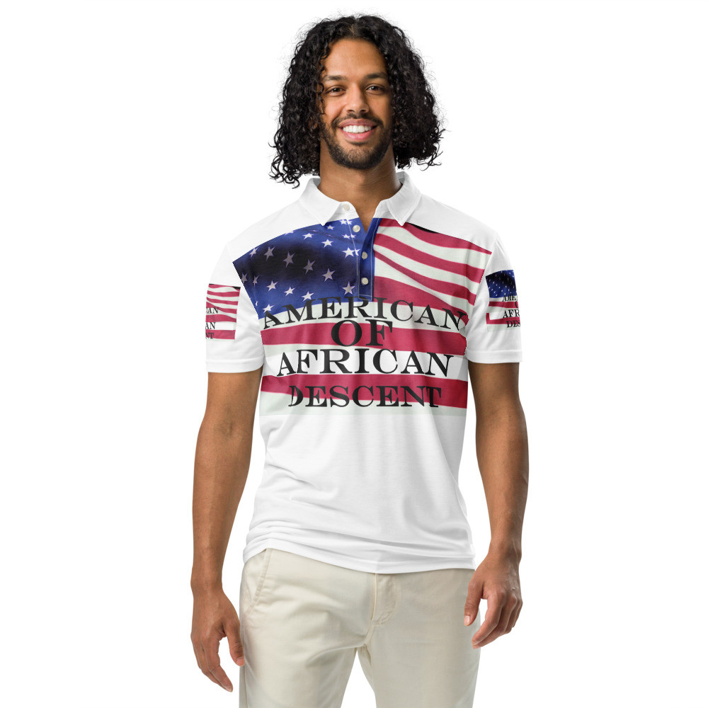 American of African Descent Men’s slim fit polo