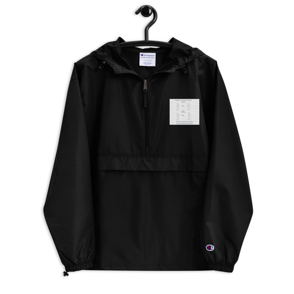 Embroidered Champion Packable Jacket  change chromosomes 