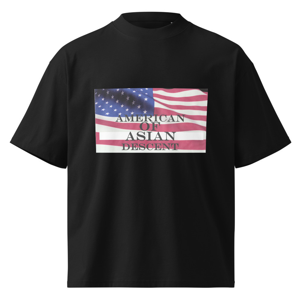 American of Asian Descent Unisex organic oversized high neck t-shirt
