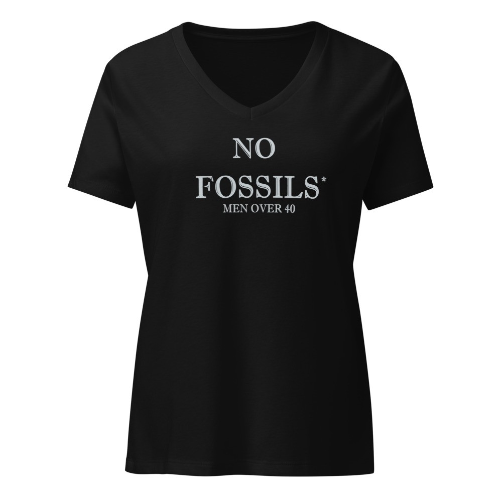 No Fossils Women’s relaxed v-neck t-shirt