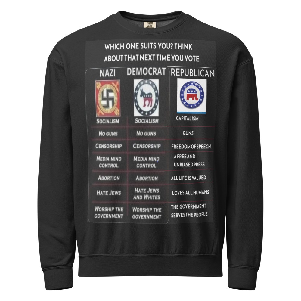 Which policies suit you? Unisex garment-dyed fleece crewneck sweatshirt