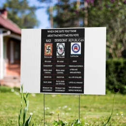 Yard sign Which policies suit you?