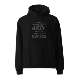 Unisex oversized hoodie ECM beats DEI