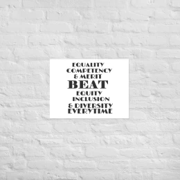 Poster ECM beats DEI every time