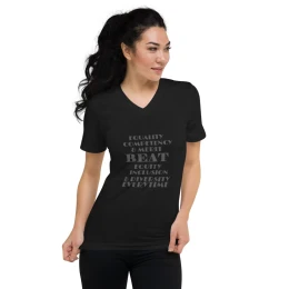 Unisex Short Sleeve V-Neck T-Shirt ECM beats DEI every time