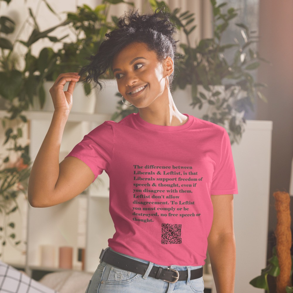 Short-Sleeve Unisex T-Shirt Leftist V Liberals 