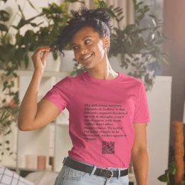 Short-Sleeve Unisex T-Shirt Leftist V Liberals 