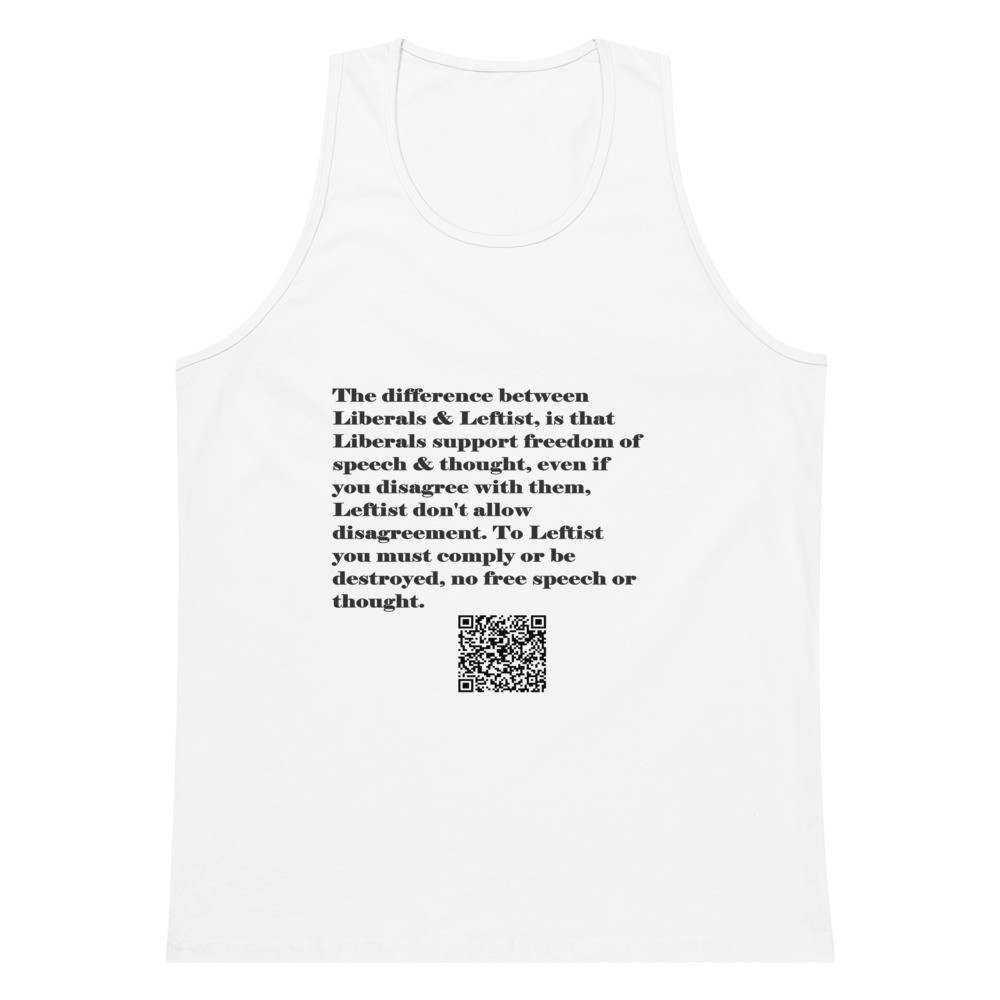 Men’s premium tank top Leftist V Liberals 