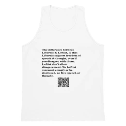 Men’s premium tank top Leftist V Liberals 