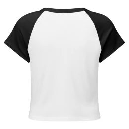 Women’s micro rib raglan baby tee Leftist V Liberals 