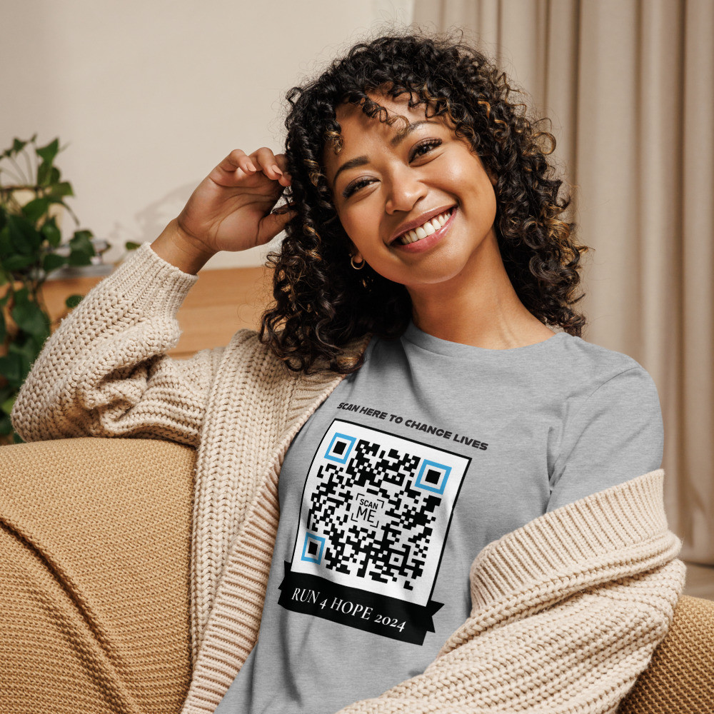 Run 4 Hope 2024 Sponsor Me QR Code Ladies T-Shirt