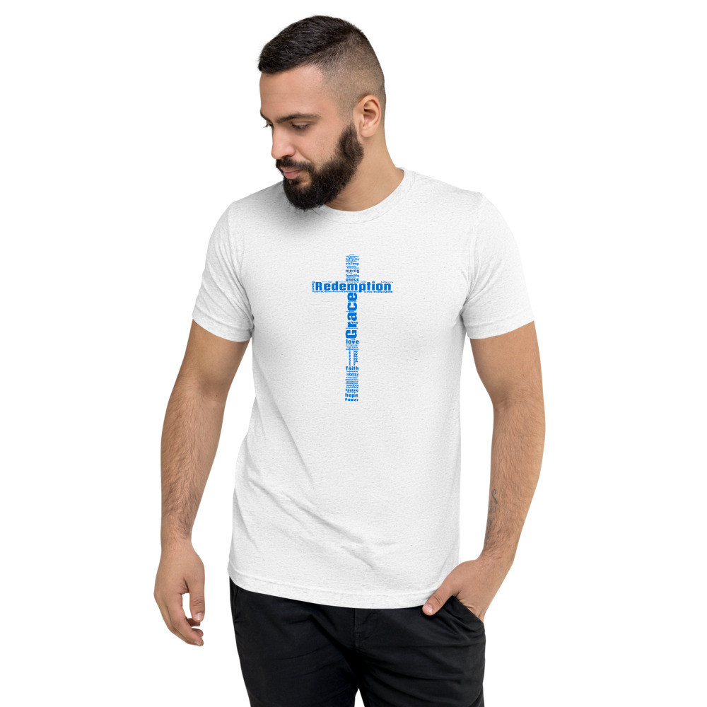 The Cross Represents Tri Blend White Tee
