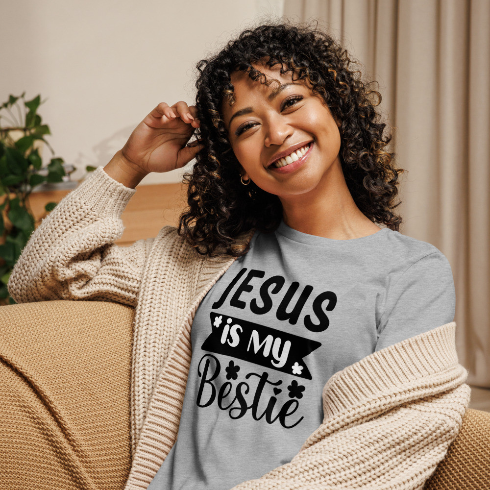 Jesus Is My Bestie, Women's Relaxed T-Shirt