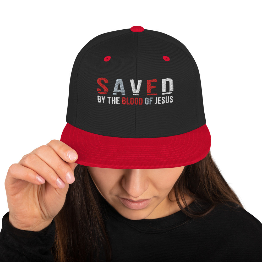 Christian Apparel, Saved By The Blood Of Jesus Snapback Hat