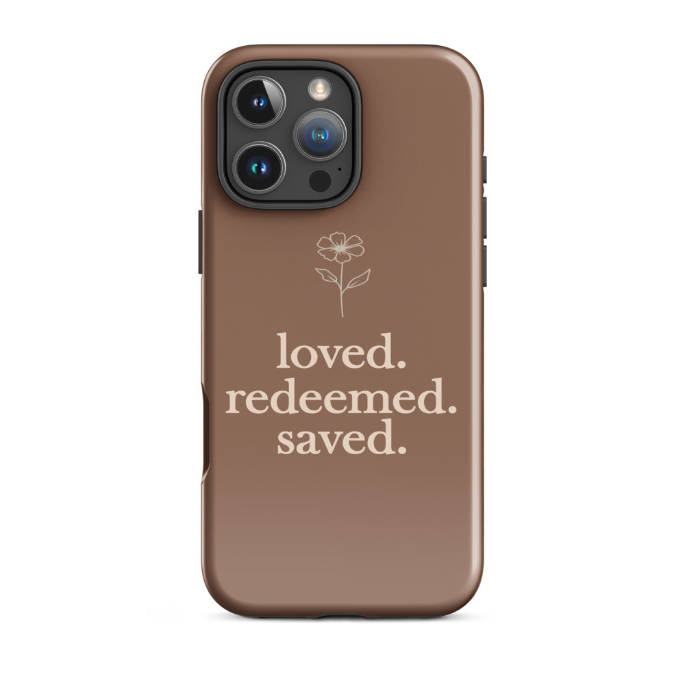 loved redeemed saved Tough Case for iPhone® by Gospel Swag