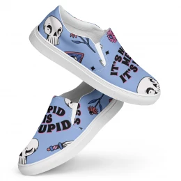 Anti-Valentine&#39;s Day Women’s slip-on canvas shoes | Valentine&#39;s Day, Cupid is Stupid, Anti-Love