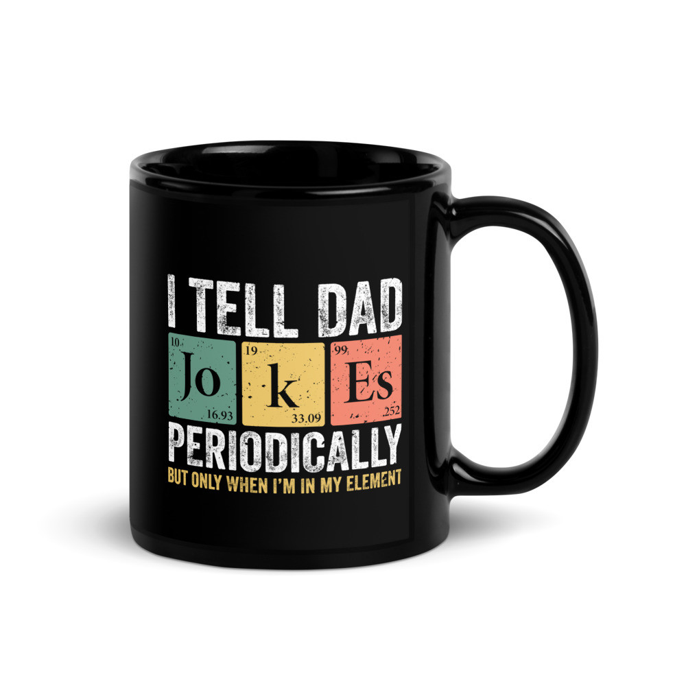 Tell Jokes - Black Glossy Mug