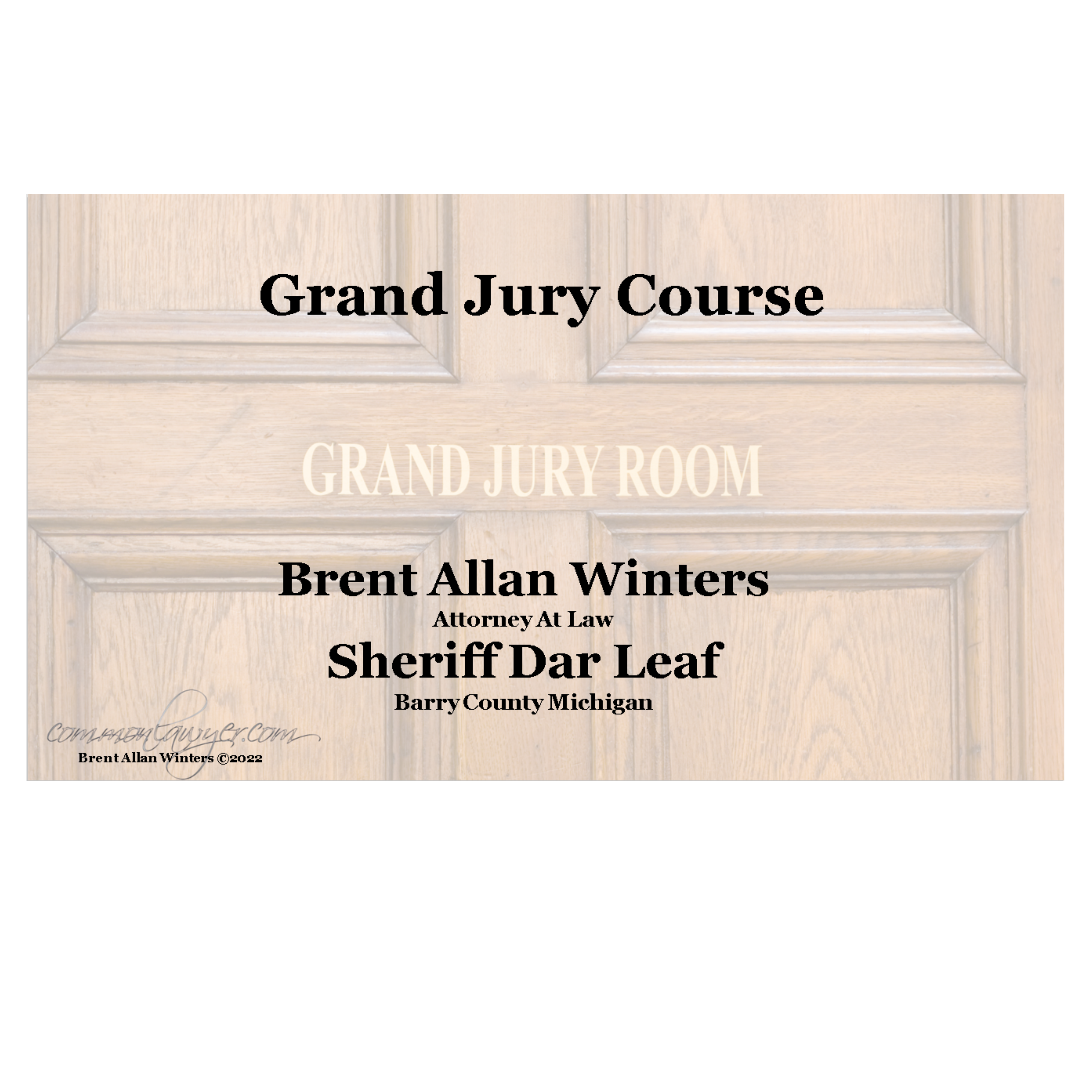 American Grand Jury Course