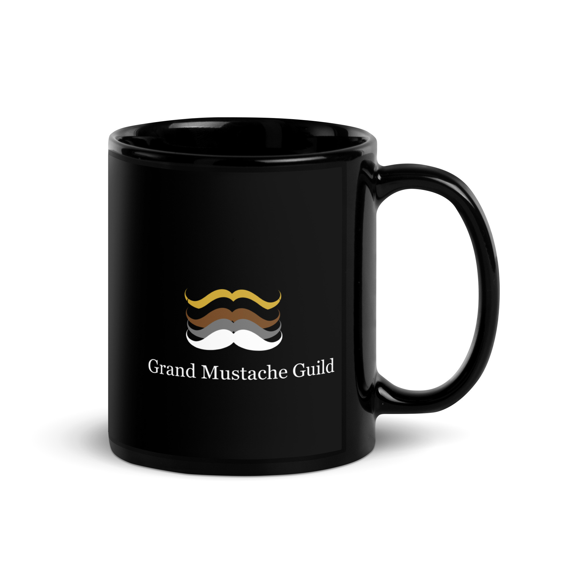 Grand Mustache Guild All - Black Glossy Mug