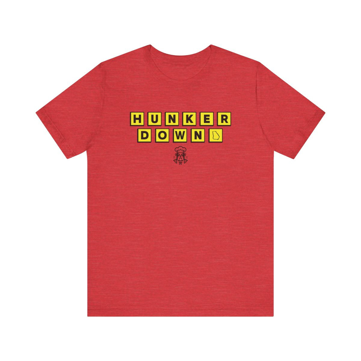 Hunker Down Waffle House Parody Tee | Fan of Georgia Football T-Shirt | Unisex Short Sleeve Tee