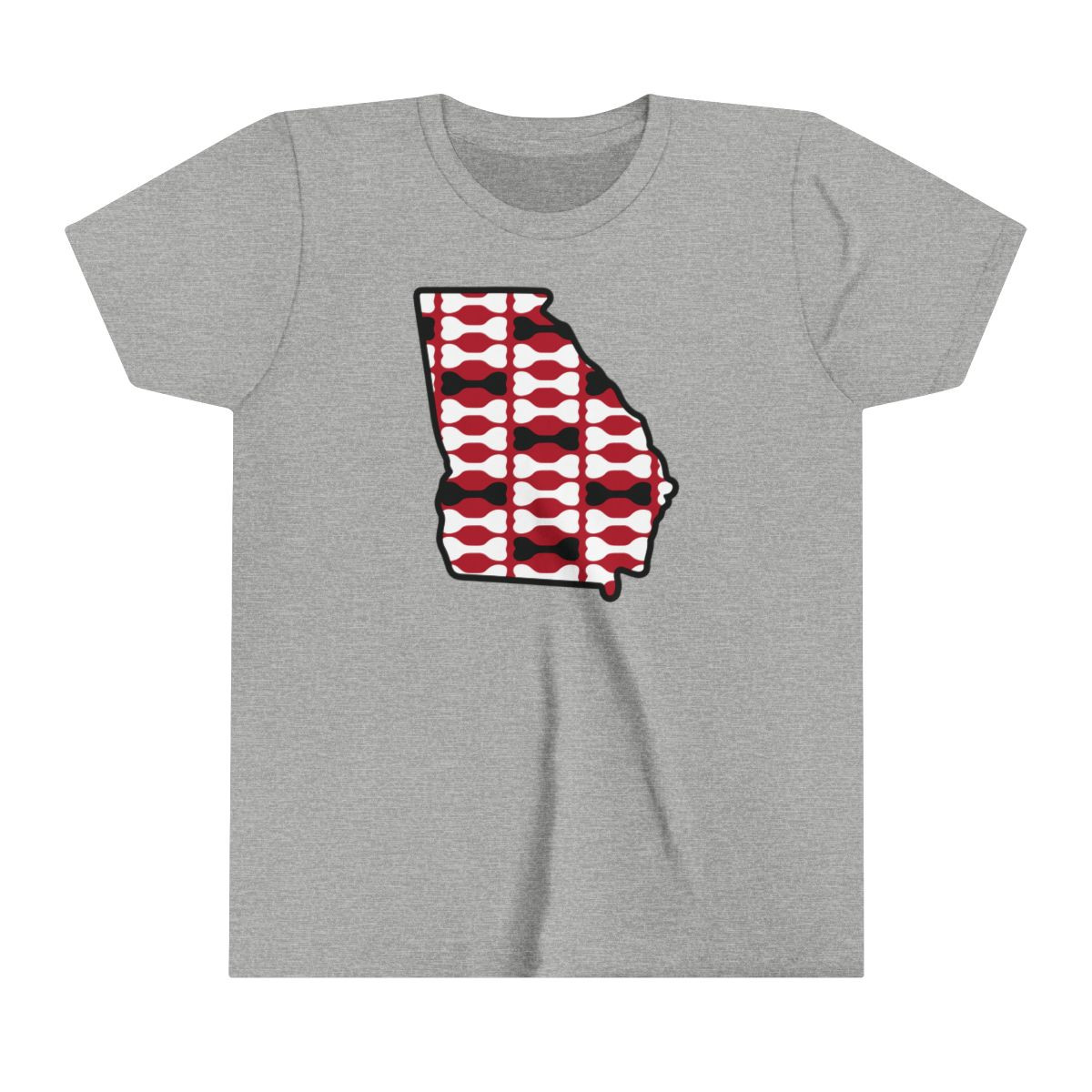 YOUTH GA Helmet Bones Youth T-Shirt | Red Black White Print | Youth Short Sleeve Tee