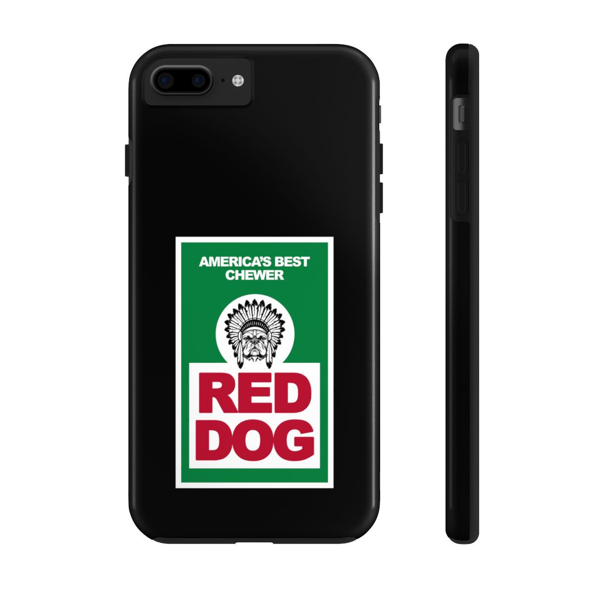 Red Dog Chew Phone Cases | Green Red White Print | Tough Phone Cases