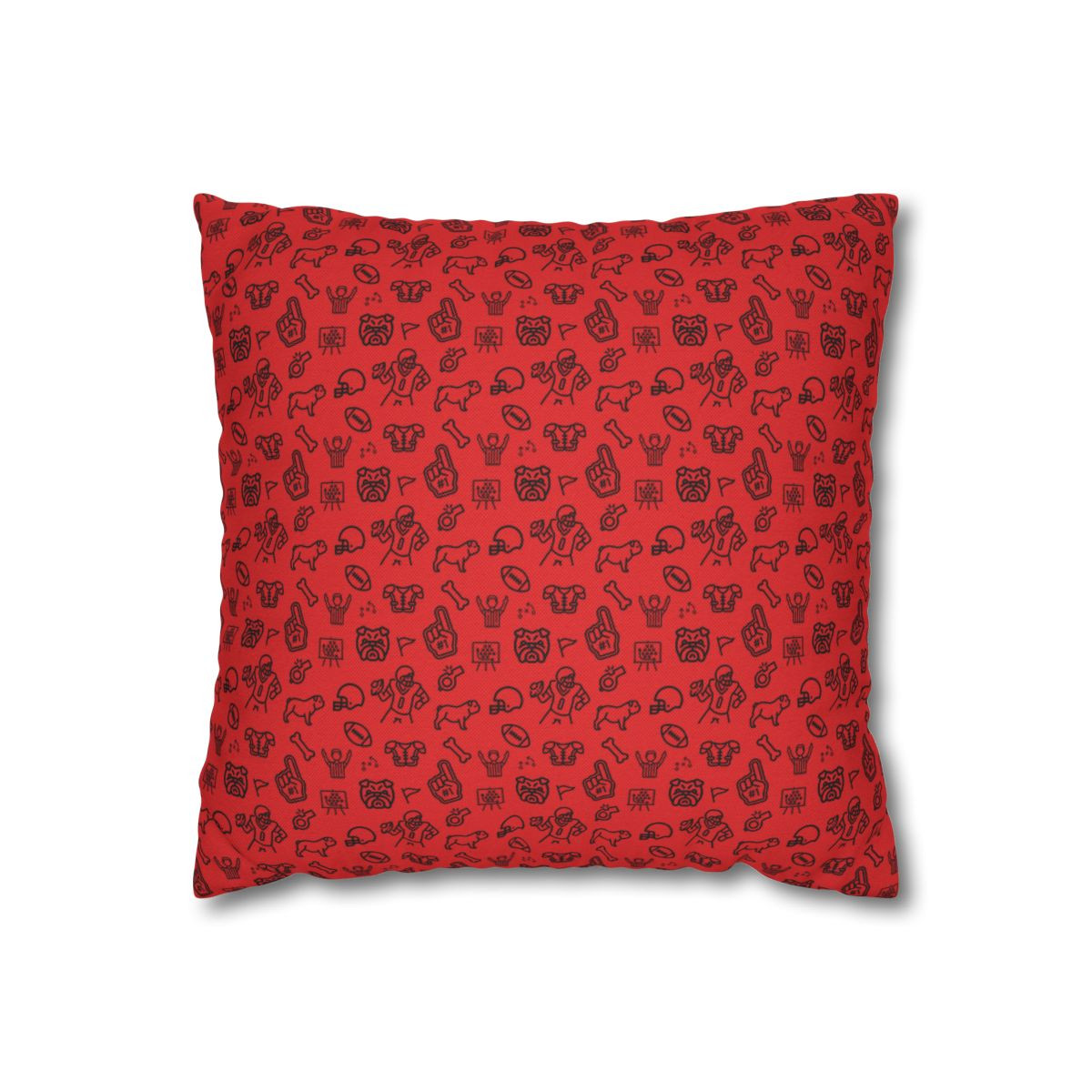 Fan of Georgia Football Pillow Cover | Georgia Print Cover | Bulldog Pillow Cover | Spun Polyester Square Pillow Case