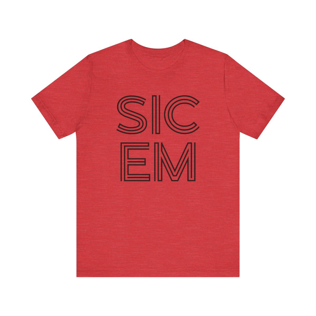 Sic Em T-Shirt | Black Print | Unisex Short Sleeve Tee