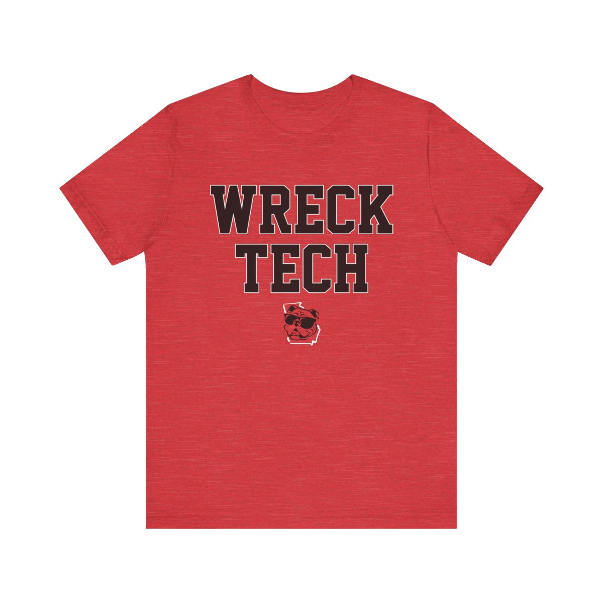 Wreck Tech T-Shirt | Beat GA Tech | Black White Print | Unisex Short Sleeve Tee