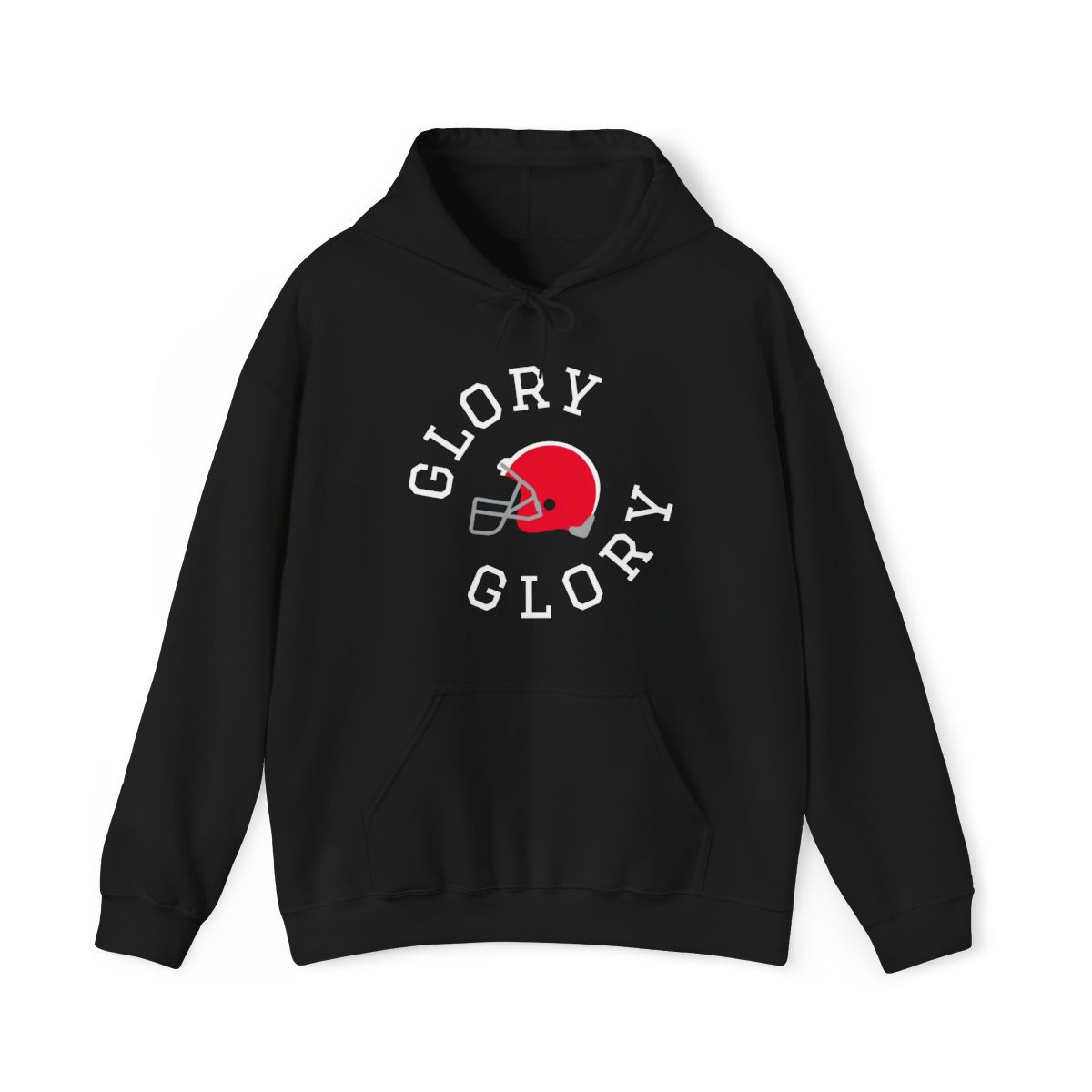 Glory Glory Helmet Hoodie | Red White Print | Unisex Heavy Blend Hooded Sweatshirt