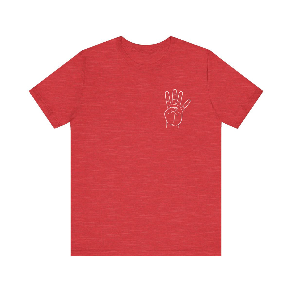 Krypton Four Fingers Hairy Dawg T-Shirt | Front Chest, Full Back Print | Unisex Short Sleeve Tee