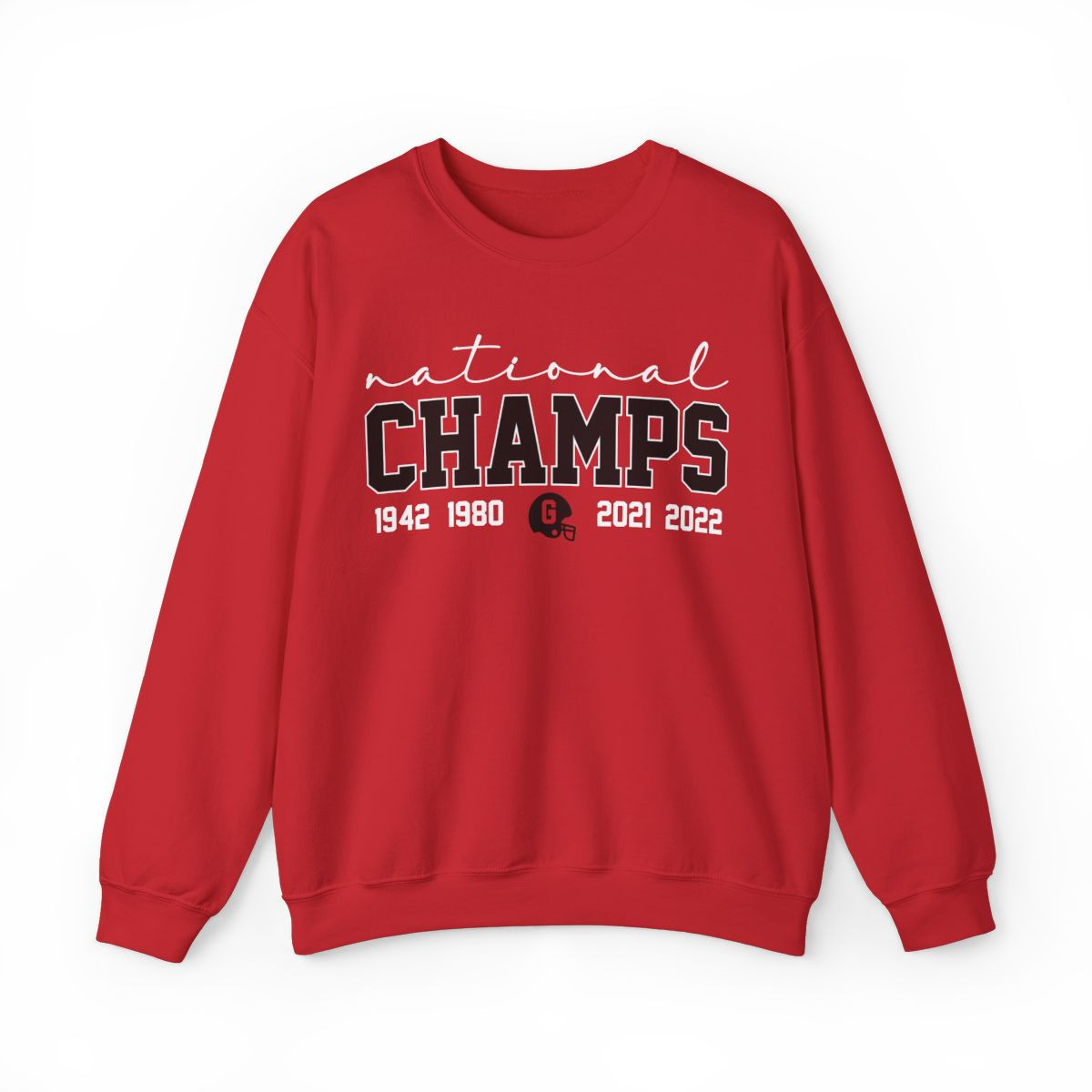 National Champs Sweatshirt | Black White Print | Unisex Crewneck Sweatshirt