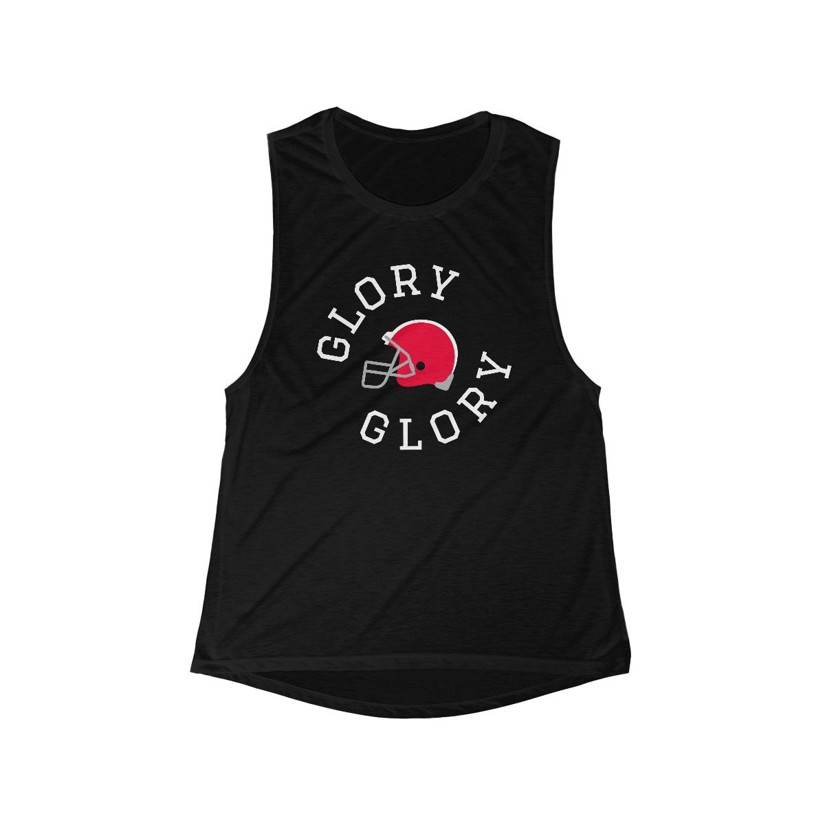 Glory Glory Women's Muscle Tank | Red Black Print | Women's Flowy Scoop Muscle Tank