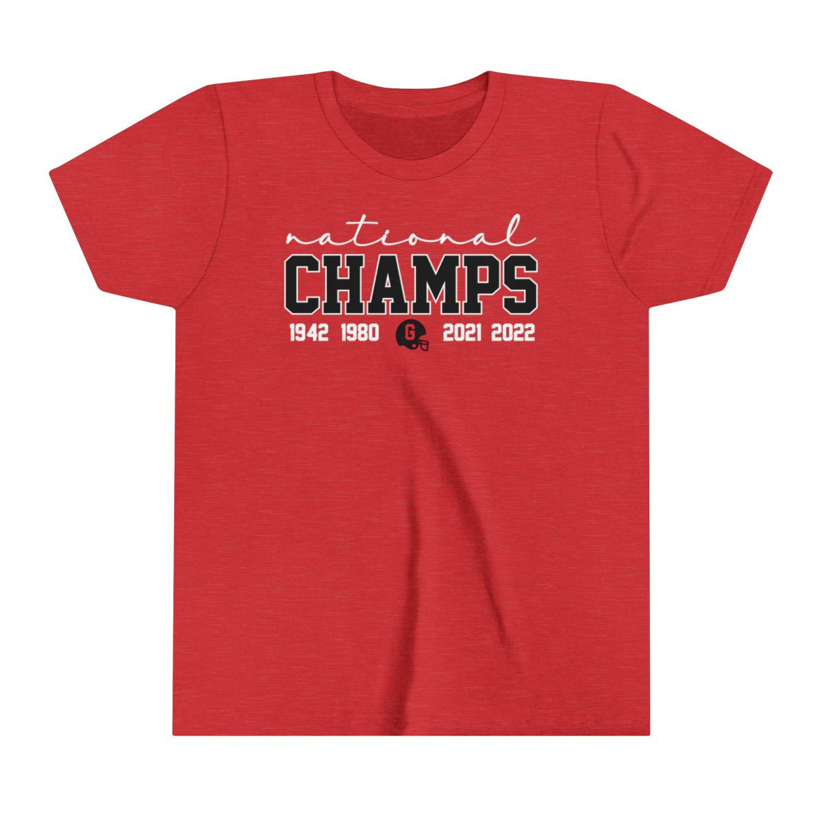 YOUTH National Champs T-Shirt | Black White Print | Youth Short Sleeve Tee