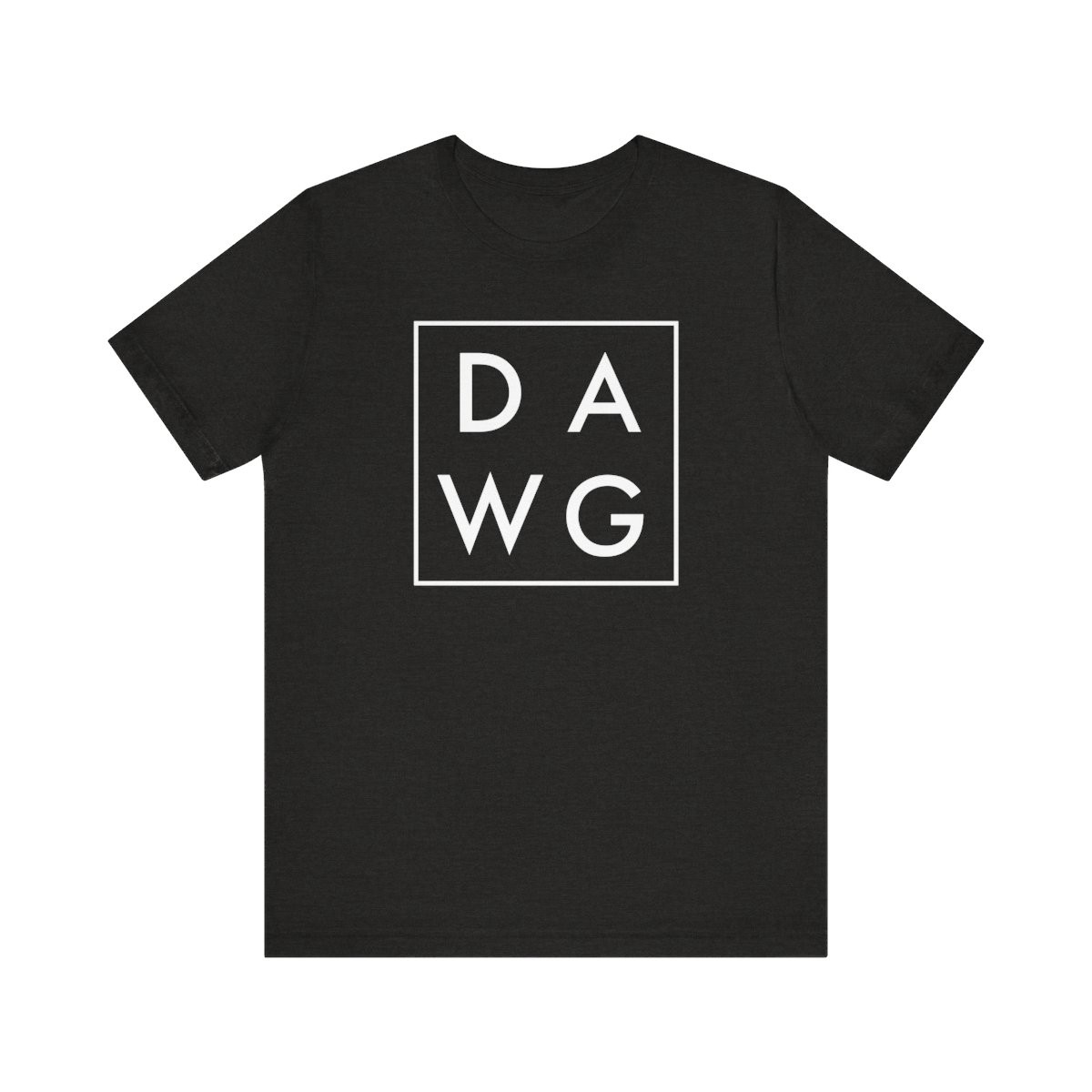 DAWG Square T-Shirt | White Print | Unisex Short Sleeve Tee